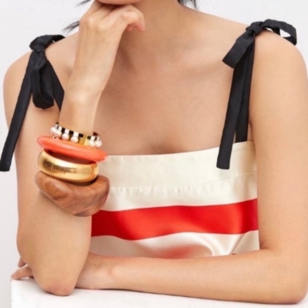 Anthropologie Mare Mare Dress Striped Mini Satin - Picture 4 of 8